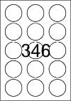 Circle Label 50 mm diameter - White Economy Labels - 15