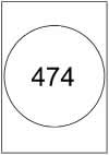 Circle label 200mm diameter - White Paper Labels