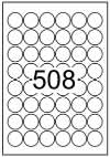 Circle label 30mm diameter - Fluorescent Paper Labels