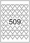 Heart Shape Labels 28mm x 30mm - Printed White Matt Paper Labels
