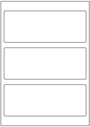 Rectangle Labels 195mm x 75mm - White Paper Labels