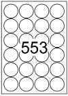 Circle label 45mm diameter - Fluorescent Paper Labels