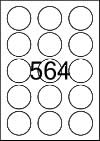 Circle Label 50 mm diameter - Fluorescent Paper Labels - 15
