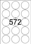 Circle Shape Label 53 mm diameter - Fluorescent Paper Labels