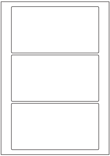Rectangle Labels 170mm x 90mm - White Paper Labels