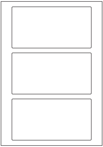 Rectangle Labels 165mm x 85mm - White Paper Labels