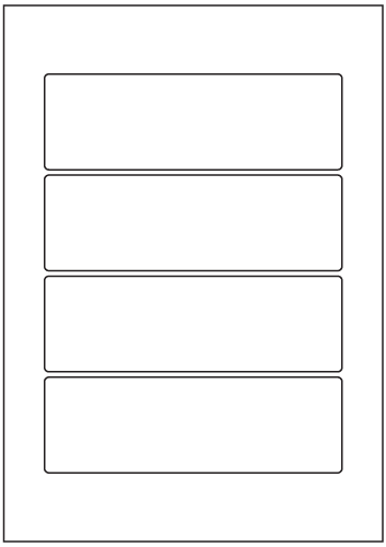 Rectangle Labels 165mm x 53mm - White Paper Labels