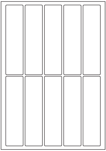 Rectangle Labels 140mm x 35mm - White Paper Labels