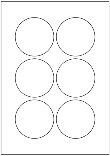 Circle Labels 75mm diameter - White Paper Labels