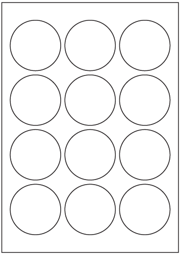 Circle Labels 60mm diameter - White Paper Labels