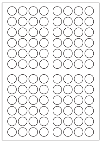 Circle Labels 19mm diameter - White Paper Labels