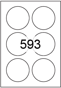 Circle Labels 80 mm diameter - White Paper Labels