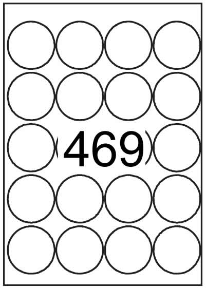 Circle label 50mm diameter - White Paper Labels - Click Image to Close