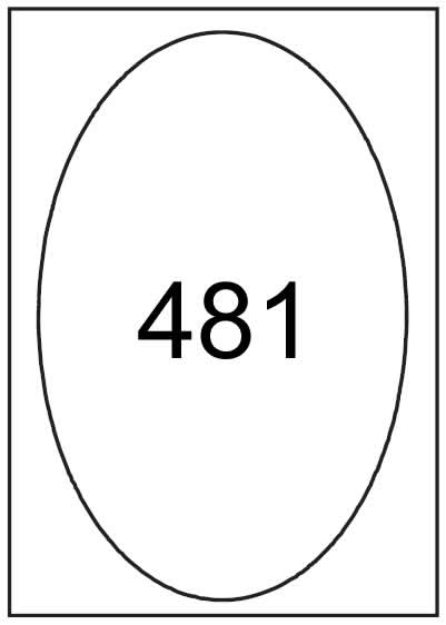 Oval shape labels 180mm x 280mm - White Paper Labels - Click Image to Close