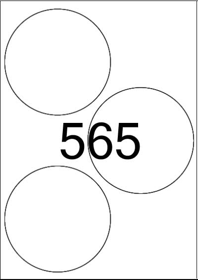 Circle Label 112 mm diameter - White Paper Labels - Click Image to Close