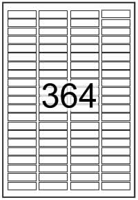 46mm x 11.1mm - White Economy Labels - Brand Compatible