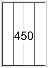 Custom Printed White Matt Paper Rectangle Labels - 48mm x 284mm