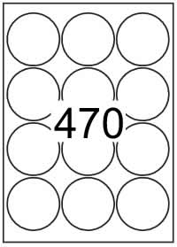 Circle label 65mm diameter - White Paper Labels