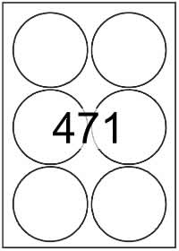 Circle label 90mm diameter - White Paper Labels