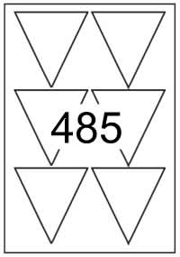 Triangle labels 90mm x 90mm - Synthetic Labels