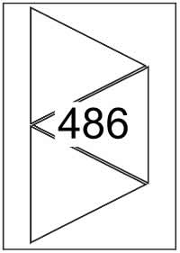 Custom Printed Triangle labels 140mm x 158mm x 158mm