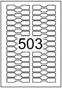 Dumbell shape labels 80mm x 15mm - Tint Colours Paper Labels