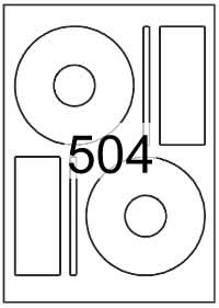 CD Set Labels 118.5mm w/Perf - Printed White Matt Paper Labels