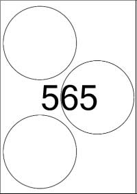 Circle Label 112 mm diameter - Fluorescent Paper Labels