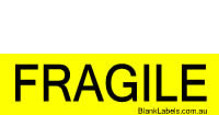 FRAGILE label in 84mm x 39mm or 50mm x 21mm