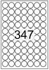 Circle label 25.4mm diameter - Fluorescent Economy Labels