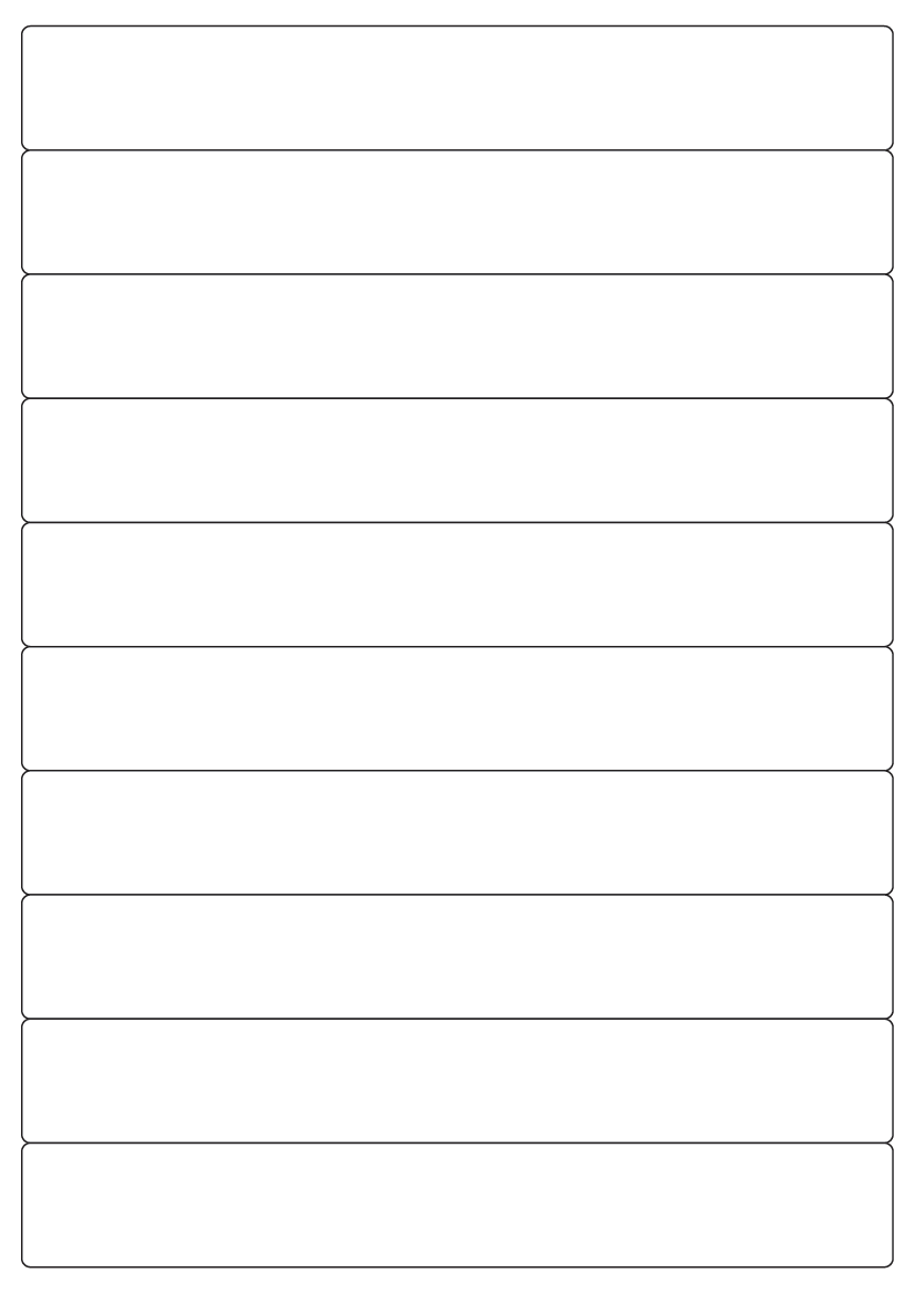 Rectangle labels 200mm x 28.5mm - White Paper Labels