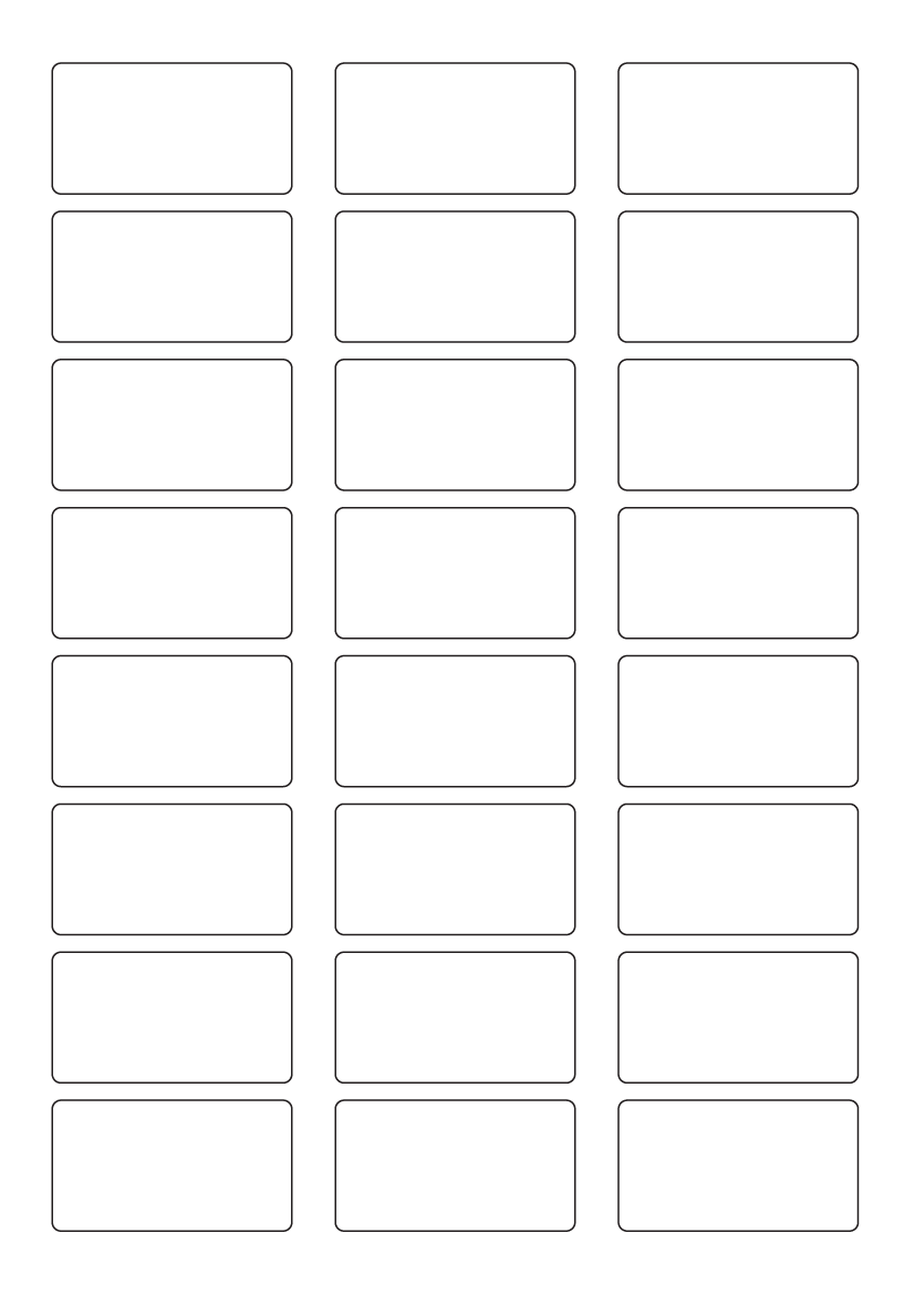 Rectangle labels 55mm x 30mm - White Paper Labels