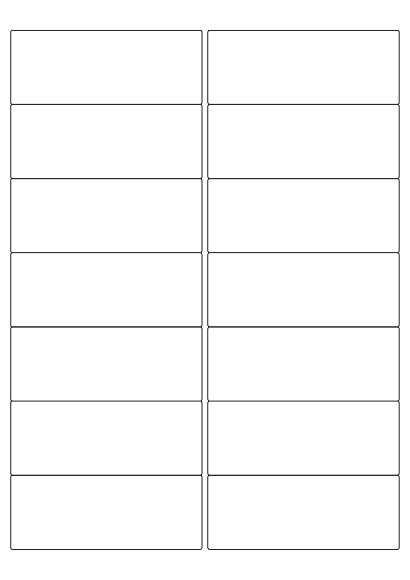 Rectangle labels 98mm x 38mm - White Paper Labels