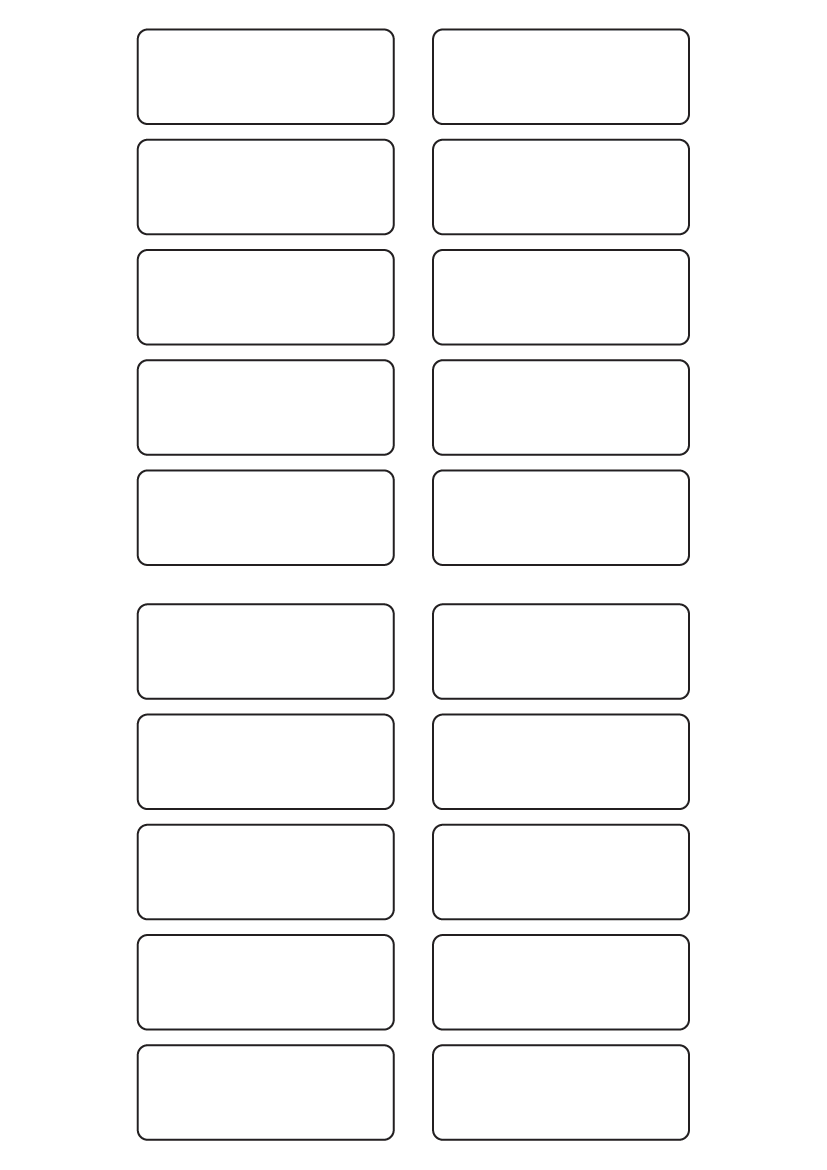Rectangle labels 65mm x 24mm - Vinyl PVC Labels
