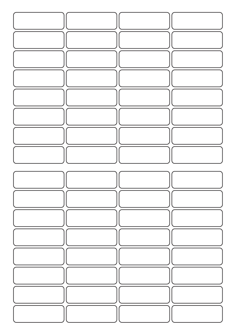 Rectangle labels 45mm x 15mm - Vinyl PVC Labels