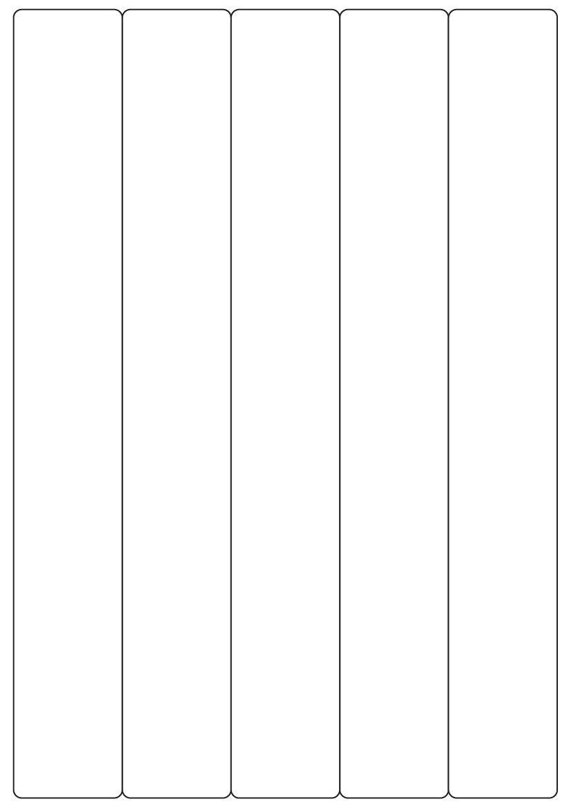 Rectangle labels 290mm x 40mm - Vinyl PVC Labels