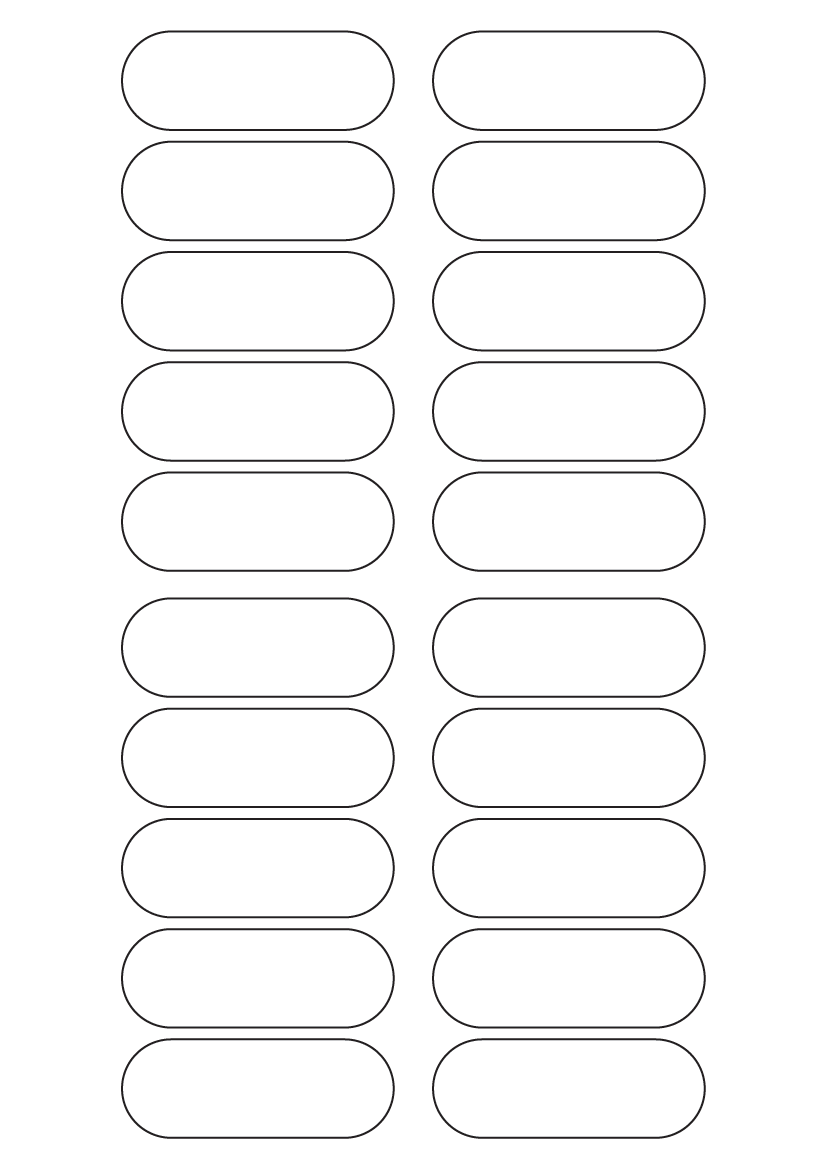 Rectangle labels 69mm x 25mm - Vinyl PVC Labels