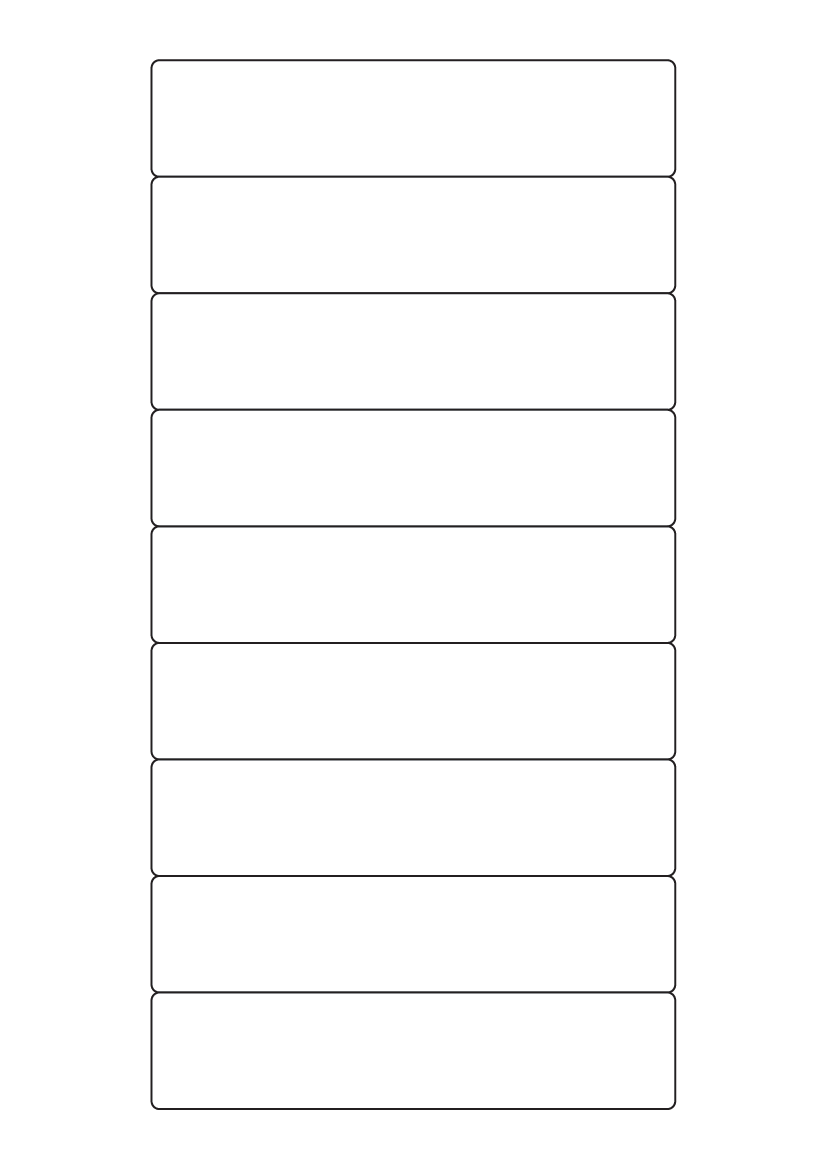 Rectangle labels 133mm x 29.6mm - Vinyl PVC Labels