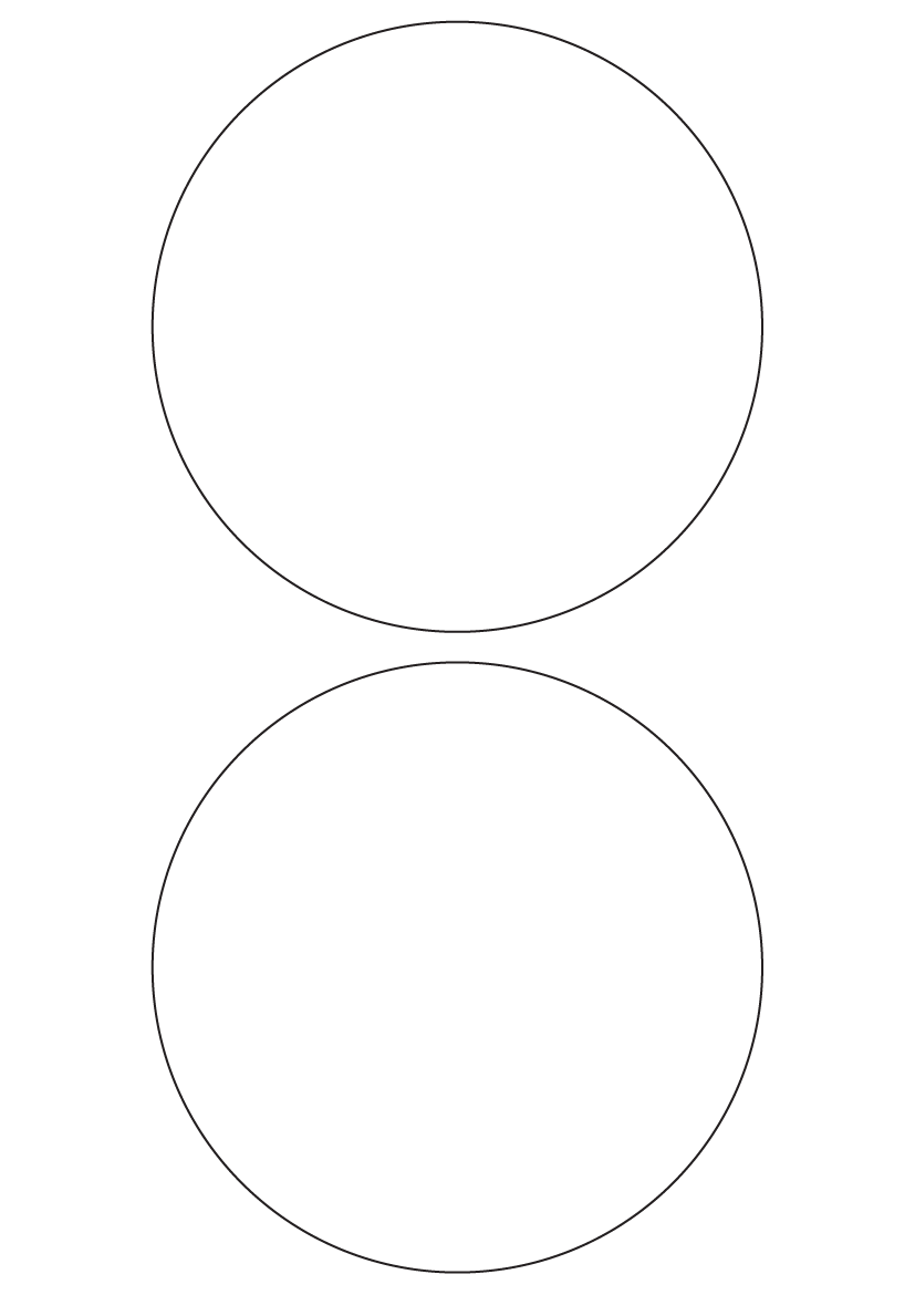 Circle labels 140mm dia - Speciality Paper Labels
