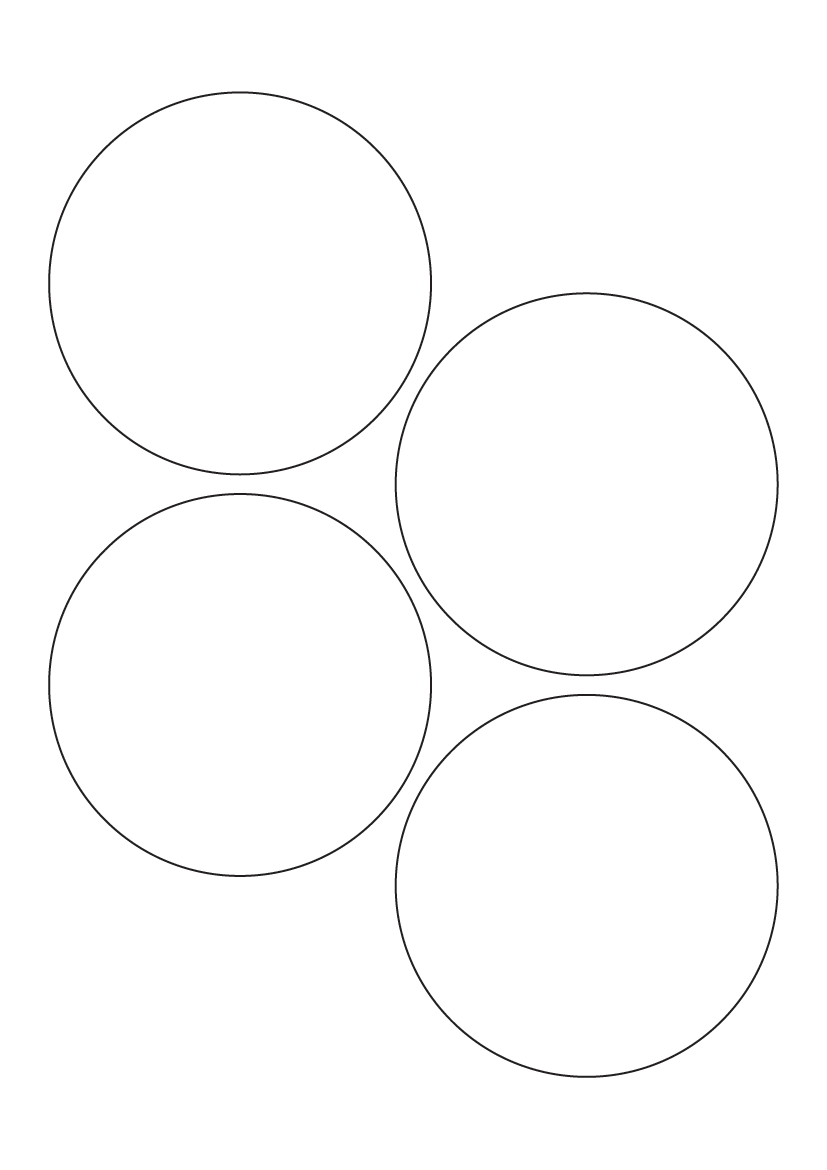 Circle labels 97mm dia - Solid Colours Paper Labels