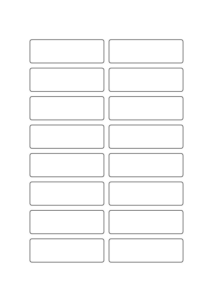 Rectangle labels 73mm x 23mm - Vinyl PVC Labels