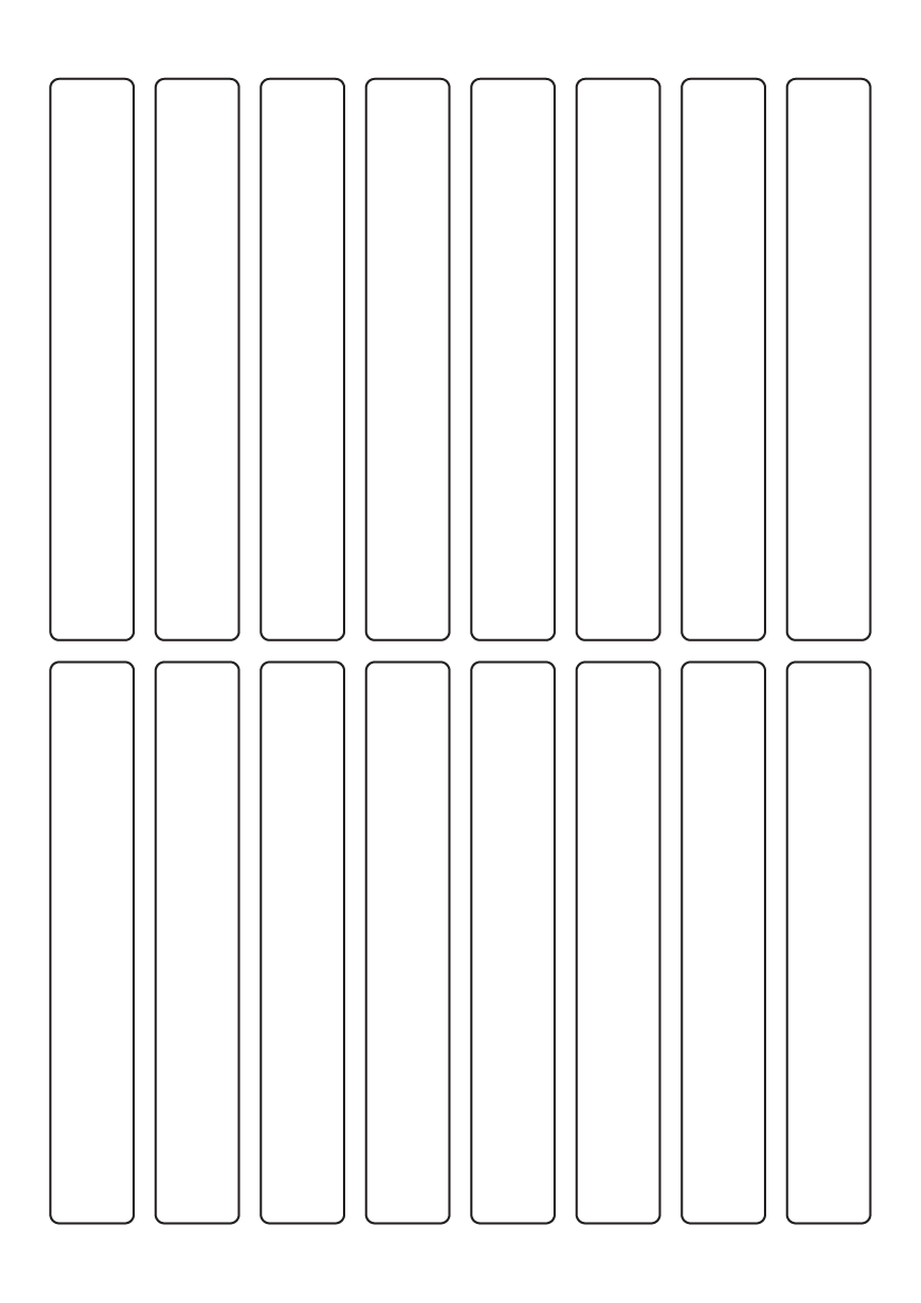 Rectangle labels 128mm x 19mm - Vinyl PVC Labels