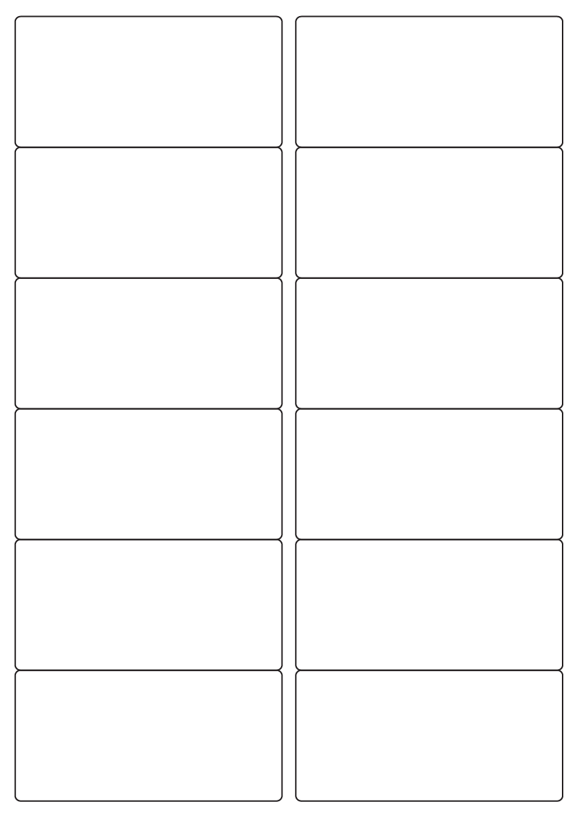 Rectangle Labels 97 mm x 47.5 mm - White Paper Labels