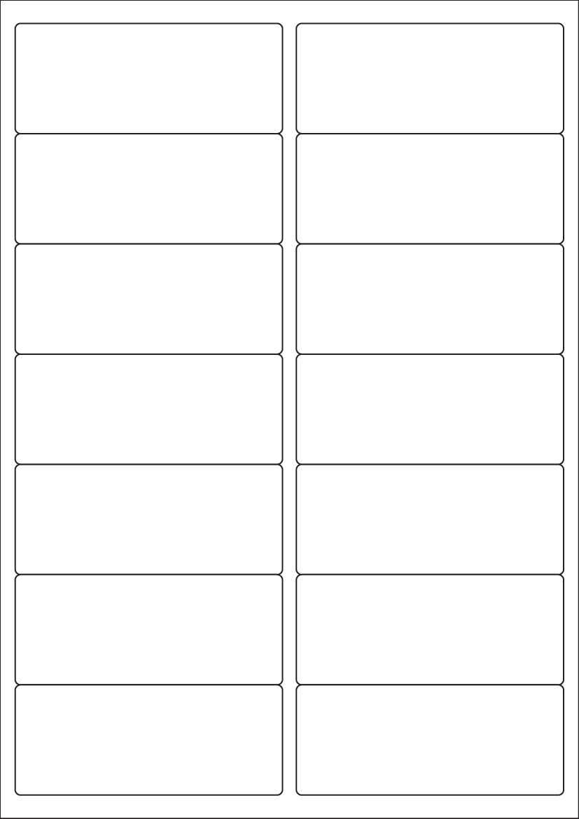 Rectangle Labels 97 mm x 40 mm - White Paper Labels