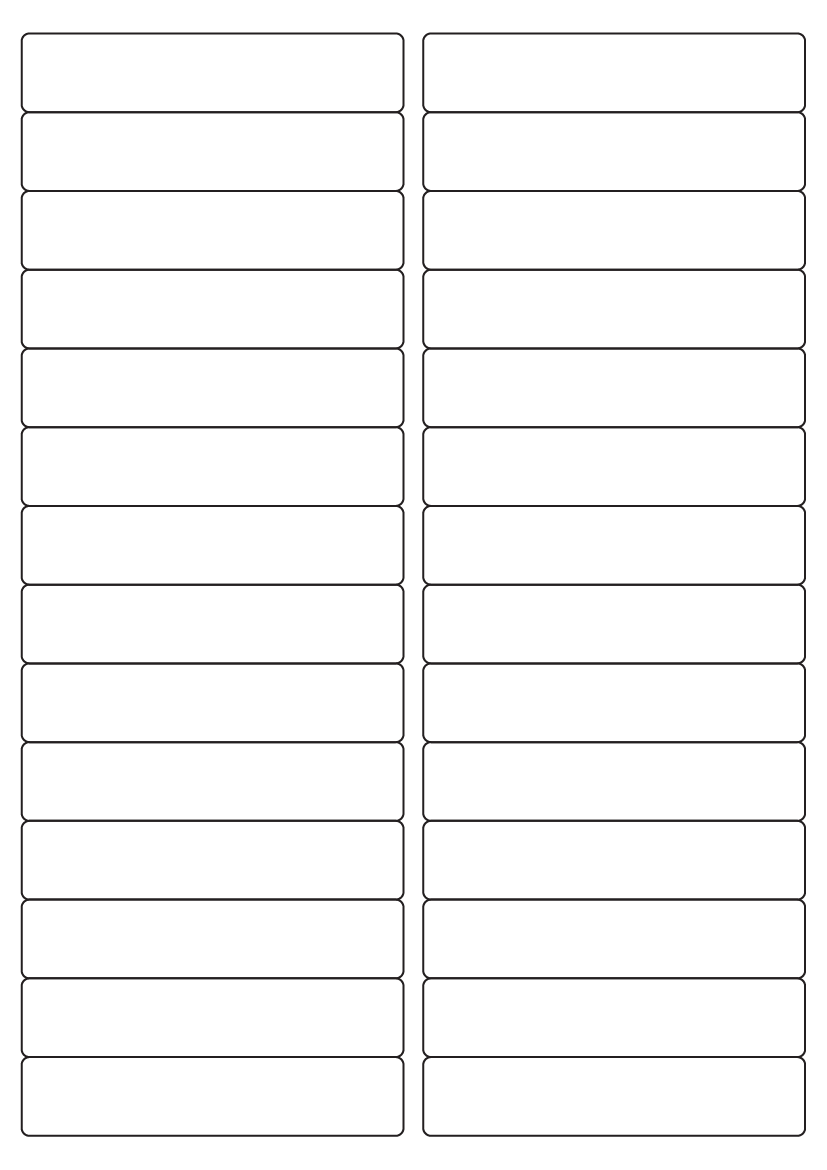 Rectangle Labels 97 mm x 20 mm - White Paper Labels