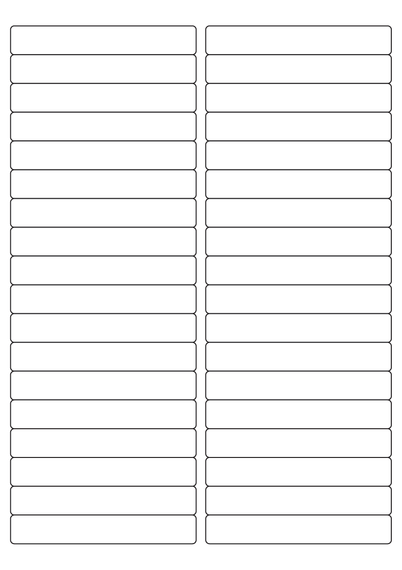 Rectangle Labels 97 mm x 15 mm - White Paper Labels