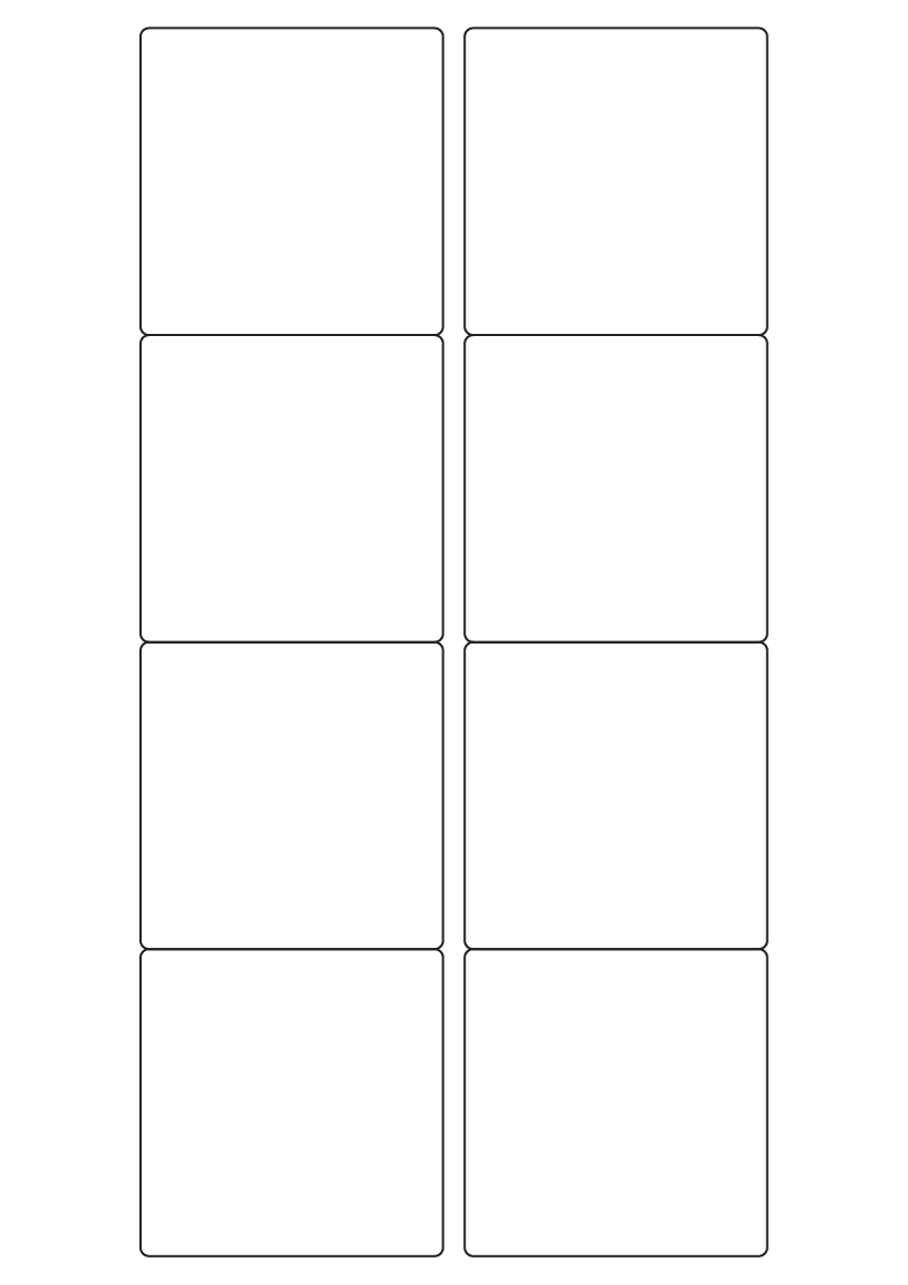 Rectangle Labels 70 mm x 71 mm - White Paper Labels