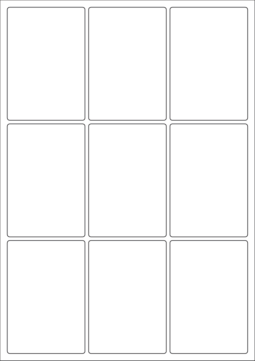 Rectangle Labels 64 mm x 93 mm - White Paper Labels