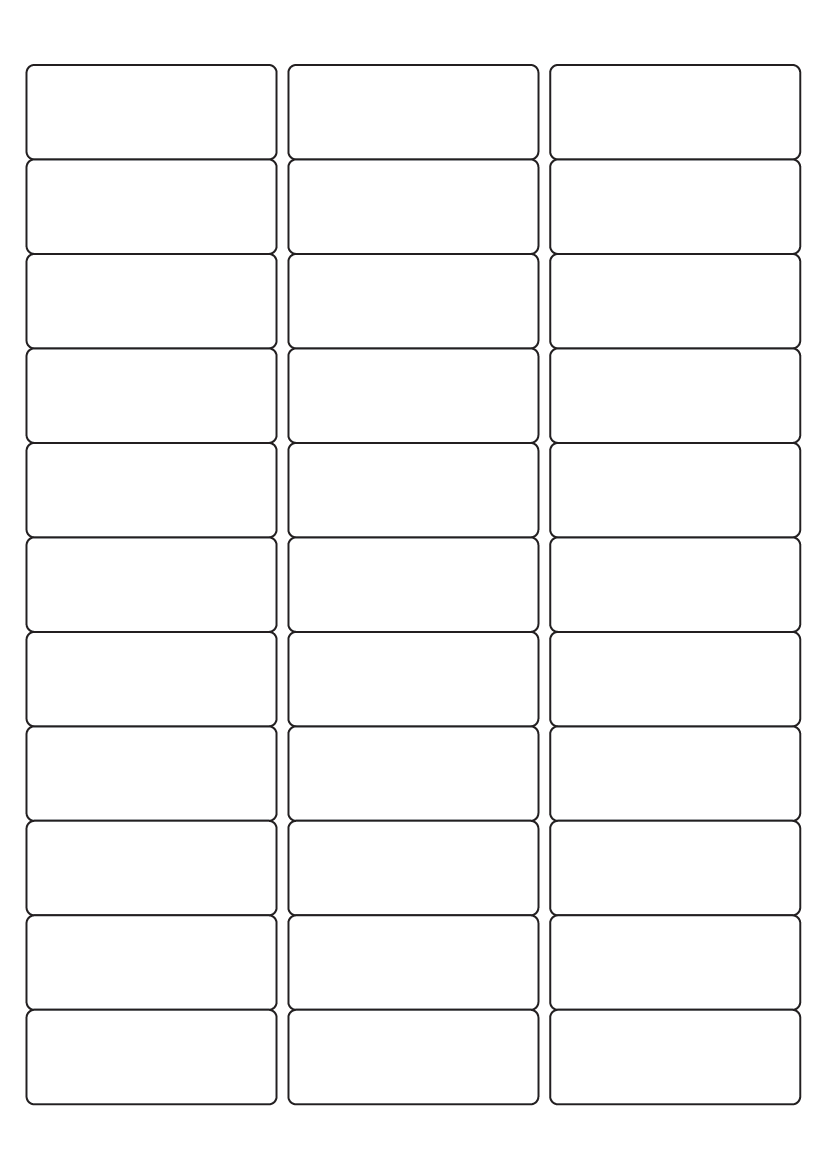 Rectangle Labels 63.5 mm x 24 mm - White Paper Labels