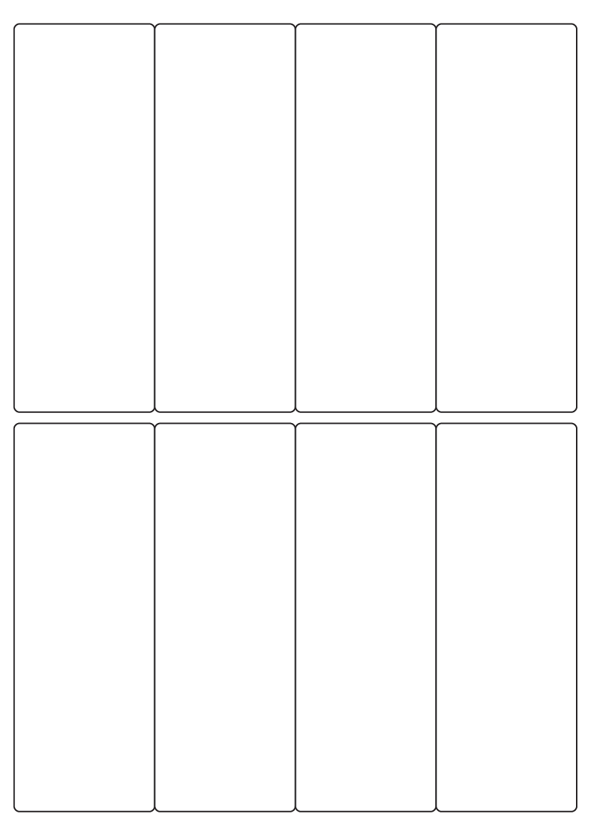 Rectangle labels 50 mm x 138 mm - White Paper Labels